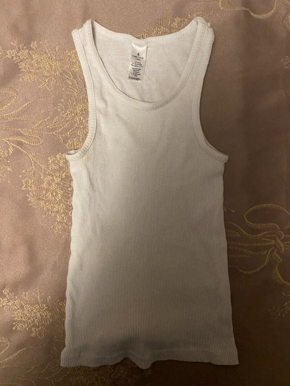 ribbed white tank top